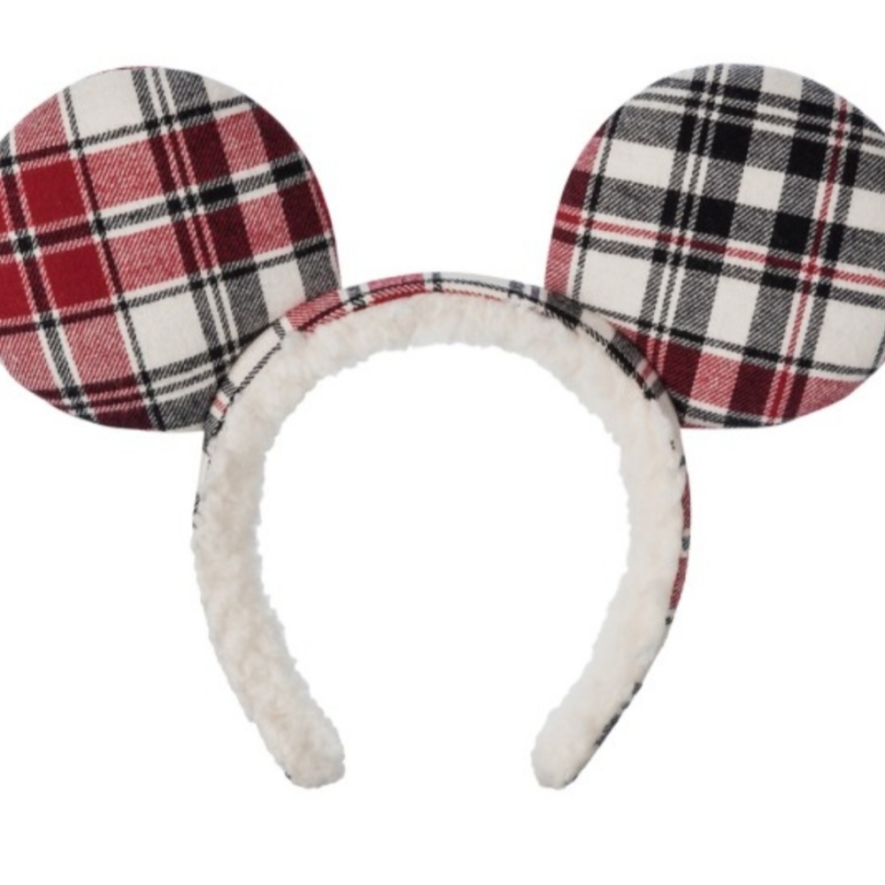 ❤️  Brand New In Bag Disney Mickey Mouse Plaid Ears